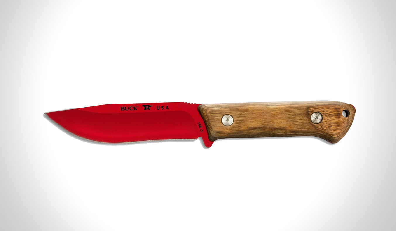 BUCK COMPADRE CAMP KNIFE WITH RED BLADE