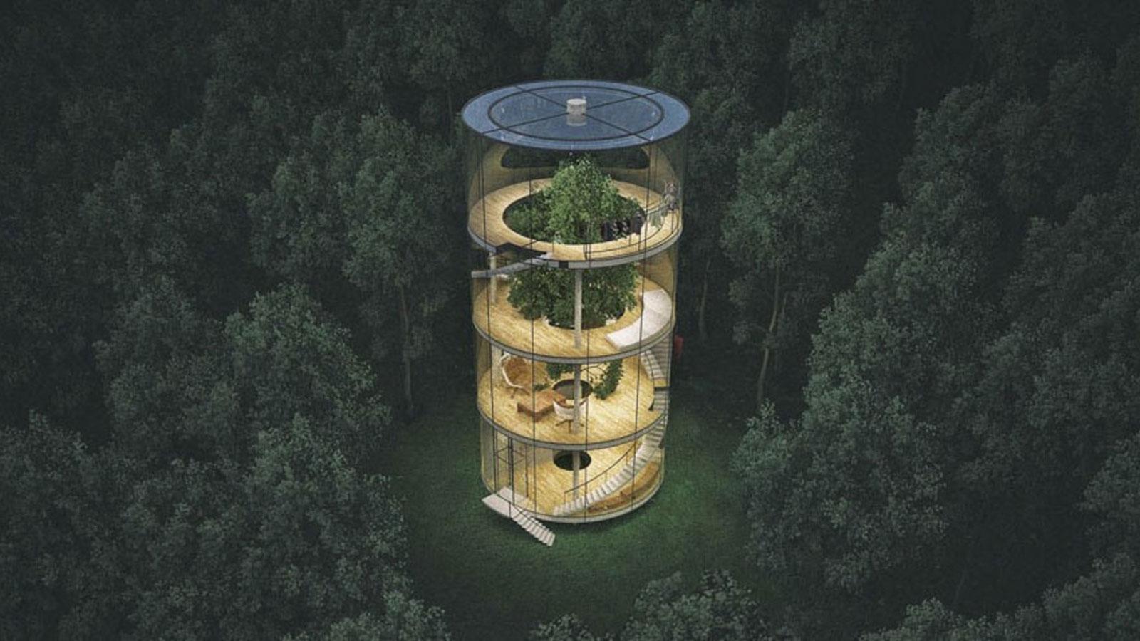 THE TUBULAR TREE HOUSE BY AIBEK ALMASSOV