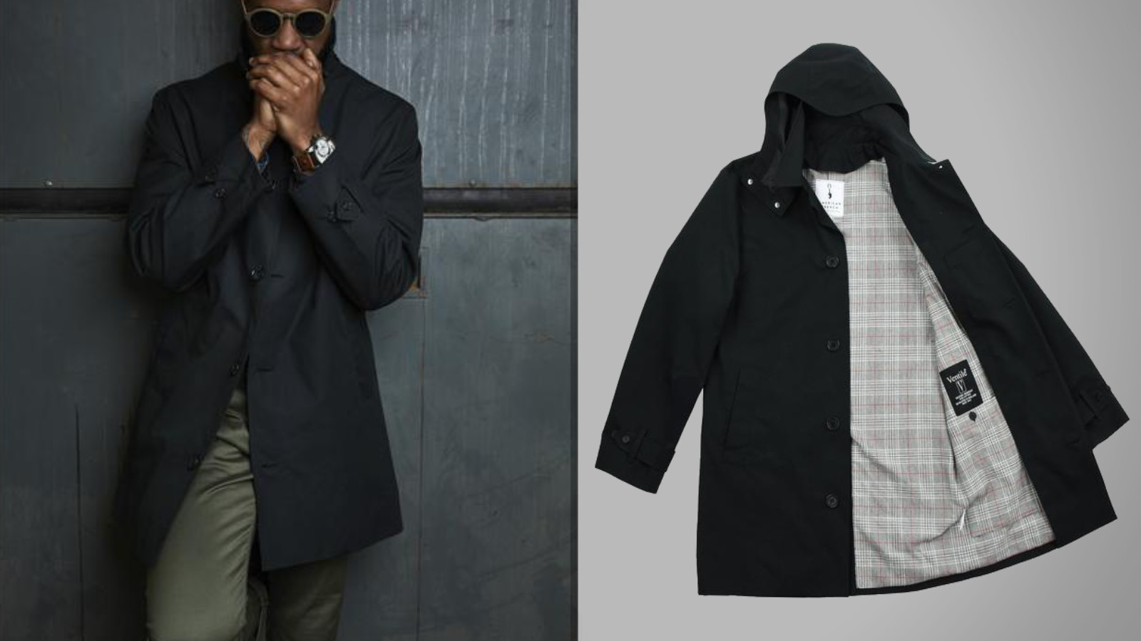 The Black American Trench Coat For Men