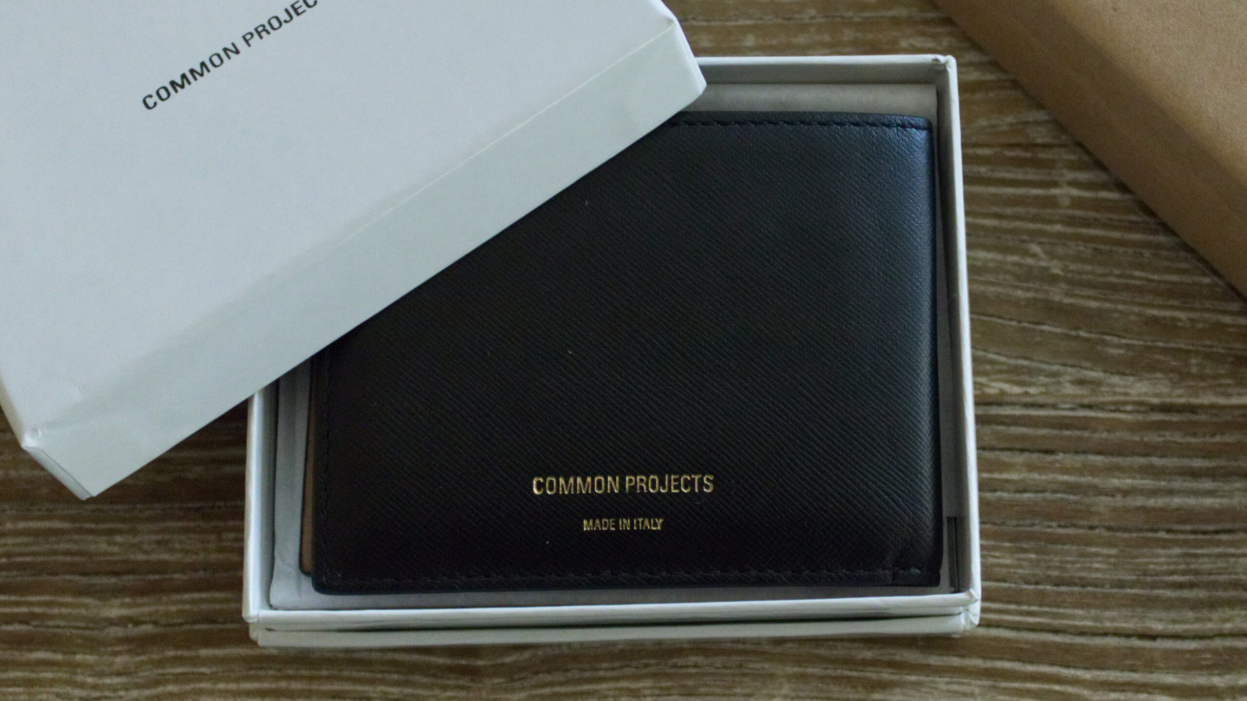 Common Projects Standard Wallet Black & Tan